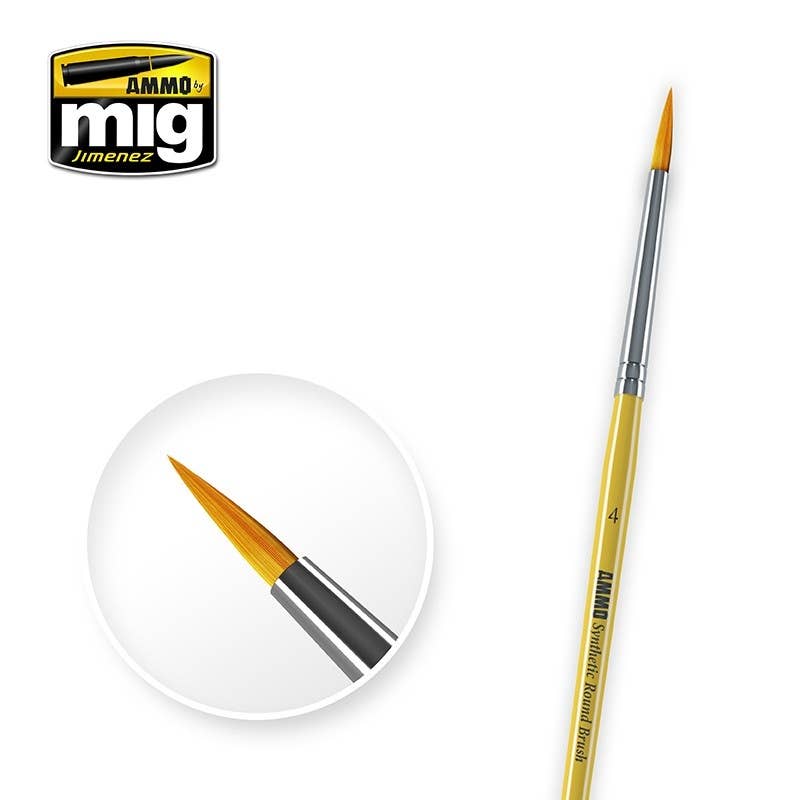 Ammo Mig Synthetic Round Brush, 4 | 8432074086154