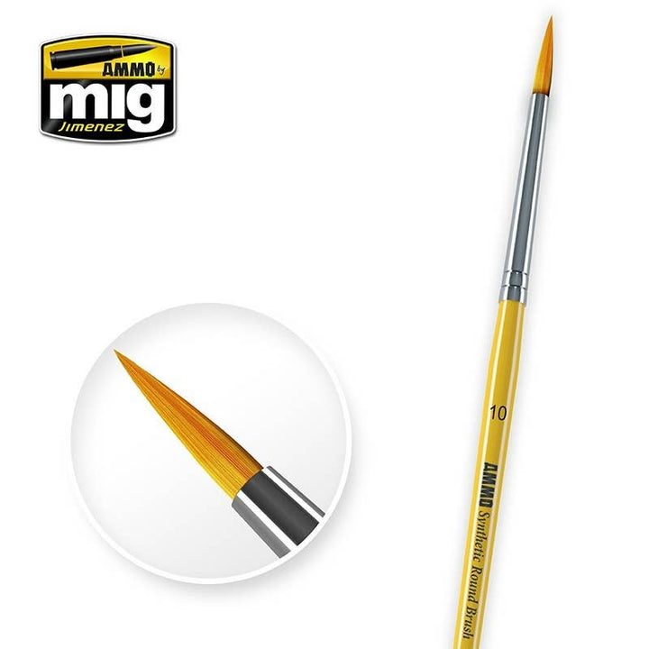 Ammo Mig Synthetic Round Brush, 10 | 8432074086178