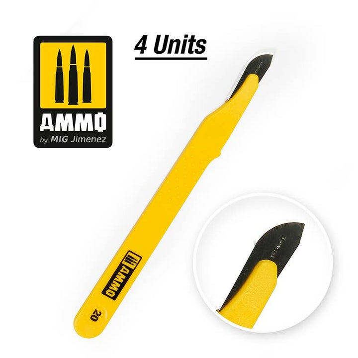 Ammo Mig Standard Blade Curved large (4 pcs) | 8432074086956