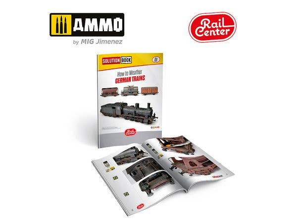 Ammo Mig AMMO RAIL CENTER SOLUTION BOOK #01 - GERMAN TRAINS. All Weathering Products | 8432074113003