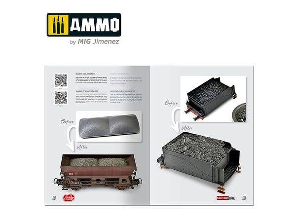 Ammo Mig AMMO RAIL CENTER SOLUTION BOOK #01 - GERMAN TRAINS. All Weathering Products | 8432074113003