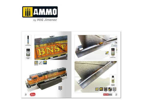 Ammo Mig AMMO RAIL CENTER SOLUTION BOOK #02 - AMERICAN TRAINS. All Weathering Products | 8432074113010