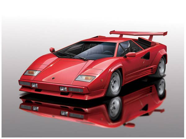 Aoshima 1/24 Lamborghini Countach 5000 QUATTROVALVOLE INJECTION Ver | 4905083011546