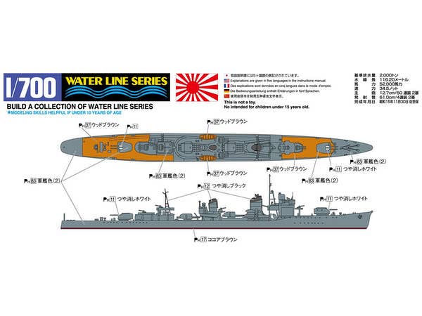 Aoshima 1/700 IJN Destroyer ISOKAZE (1945) | 4905083037799