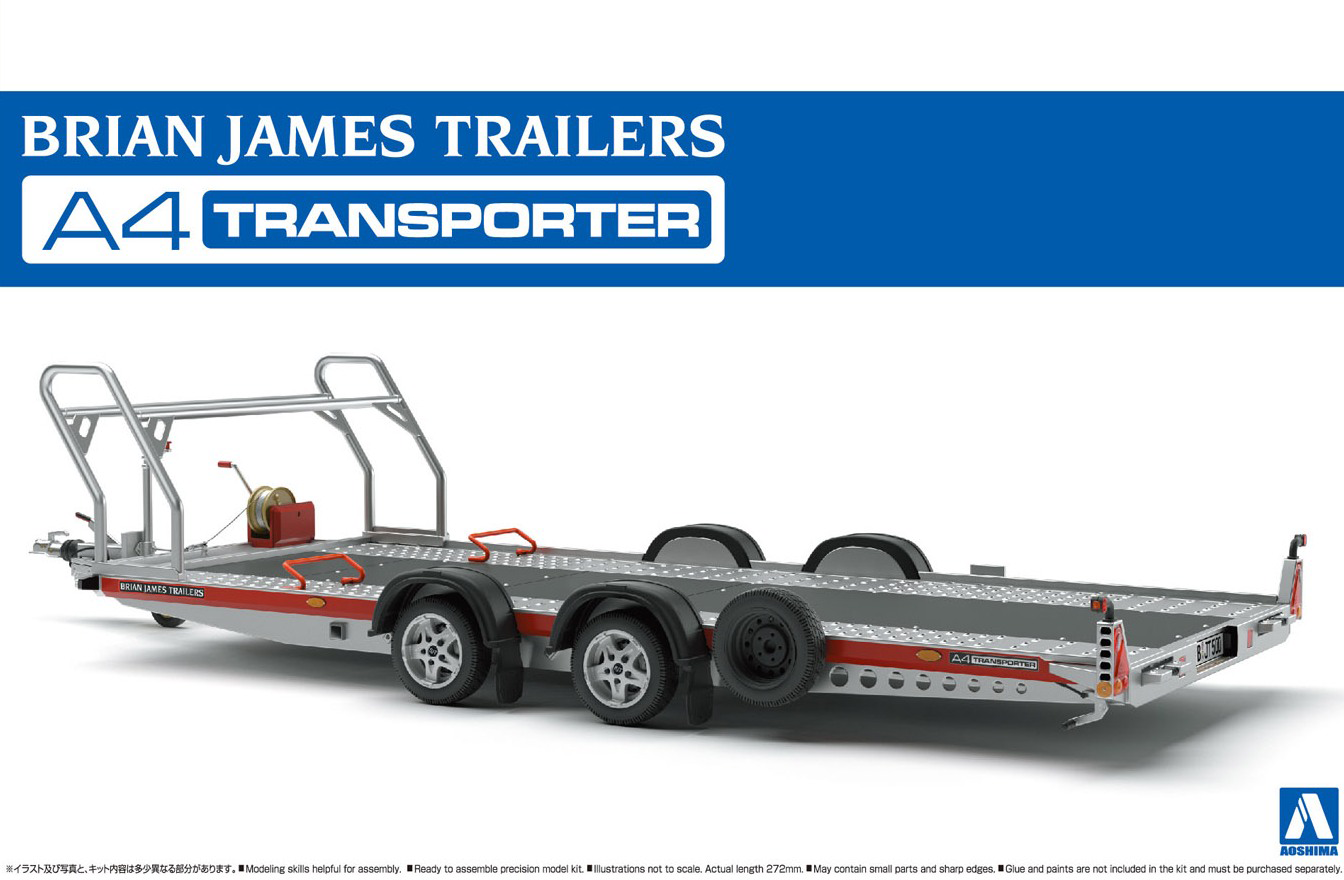 Aoshima 1/24 Brian James A4 Auto Transporter Trailer | 4905083052600