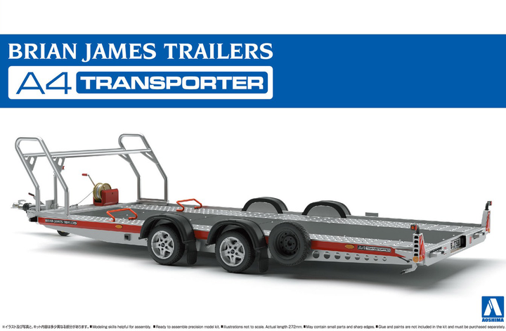 Aoshima 1/24 Brian James A4 Auto Transporter Trailer | 4905083052600