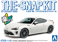 Aoshima 1/32 SNAP KIT #03-A Toyota 86 (Crystal White Pearl) | 4905083054185