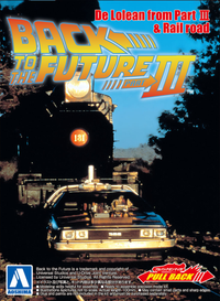 Aoshima Back To The Future 1/43 Pullback DELOREAN from PART 3& Rail road | 4905083054772