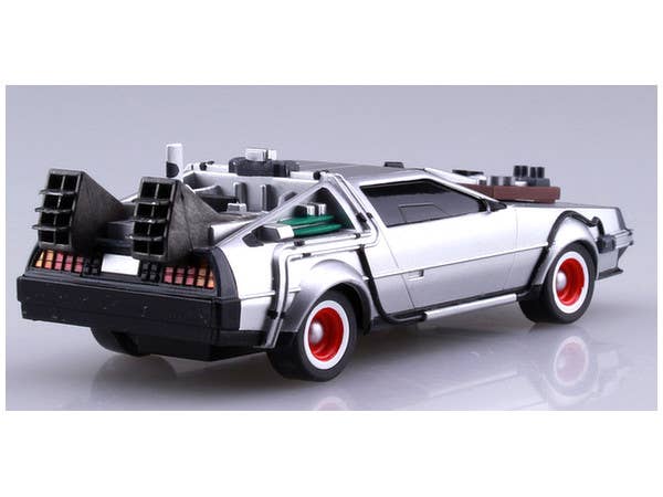 Aoshima Back To The Future 1/43 Pullback DELOREAN from PART 3& Rail road | 4905083054772