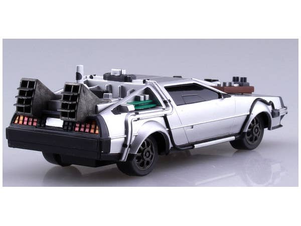 Aoshima Back To The Future 1/43 Pullback DELOREAN from PART 3& Rail road | 4905083054772