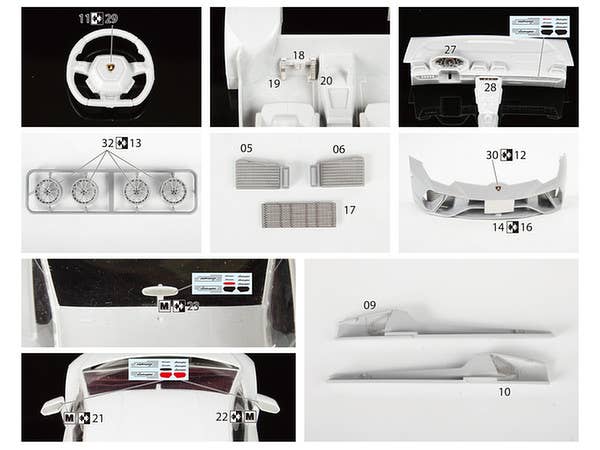 Aoshima 1/24 Lamborghini Huracan Common performante Detail UP Parts | 4905083056011