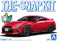 Aoshima 1/32 SNAP KIT #07-E Nissan GT-R(Vibrant Red) | 4905083058251