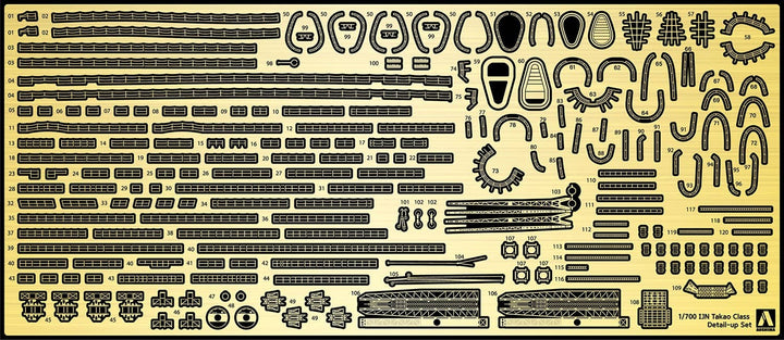 Aoshima 1/700 IJN Takao Class Photoetched Parts Set | 4905083058817