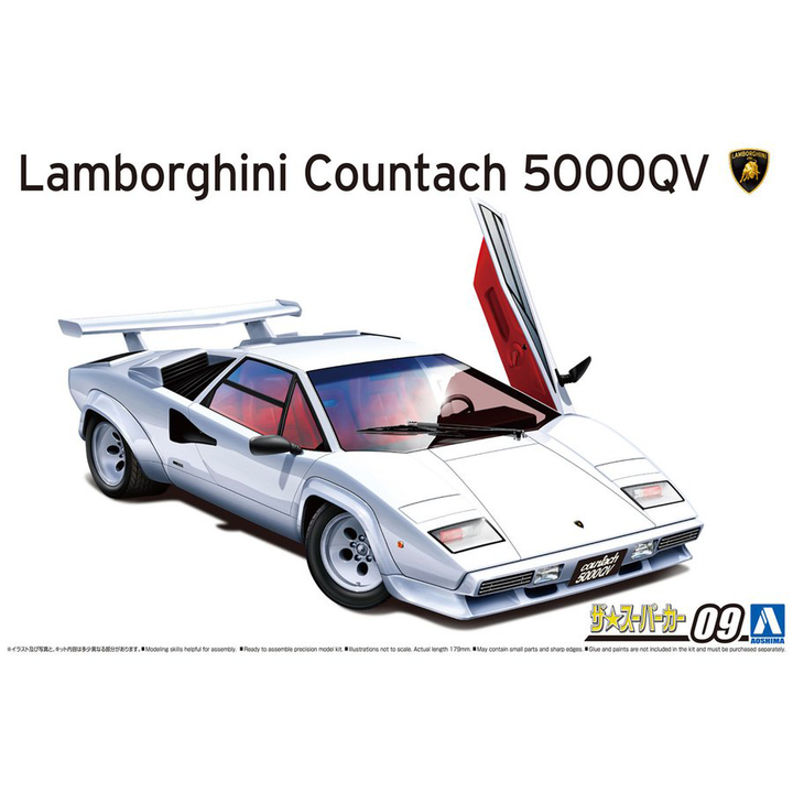 Aoshima 1/24 '85 Lamborghini Countach 5000QV | 4905083059456