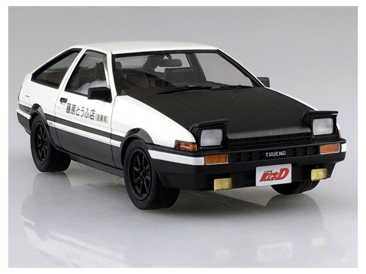 Aoshima 1/24 Initial D Toyota Fujiwara Takumi AE86 Trueno Project-D Ver. | 4905083059579