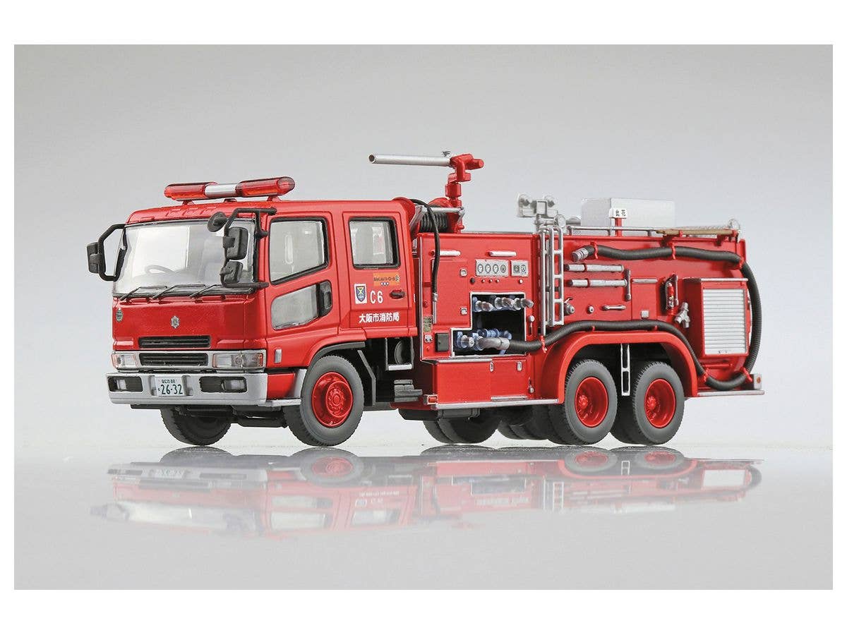 Aoshima 1/72 Chemical Fire Pumper Truck (Osaka Municipal FD) | 4905083059715