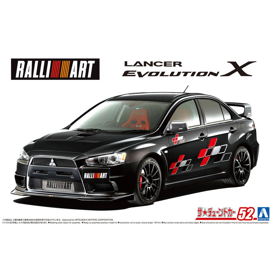 Aoshima 1/24 RALLIART CZ4A LANCER EVOLUTION Ⅹ '07（MITSUBISHI） | 4905083059876