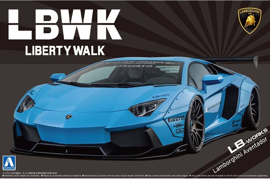 Aoshima 1/24 LB-Works Lamborghini Aventador Ver.1 | 4905083059890