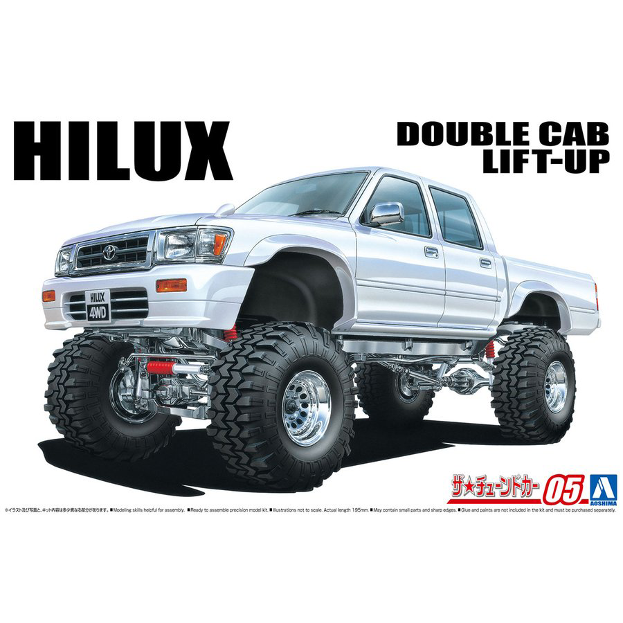 Aoshima 1/24 Toyota LN107 Hilux Pickup Double Cab Lift Up '94 | 4905083061312