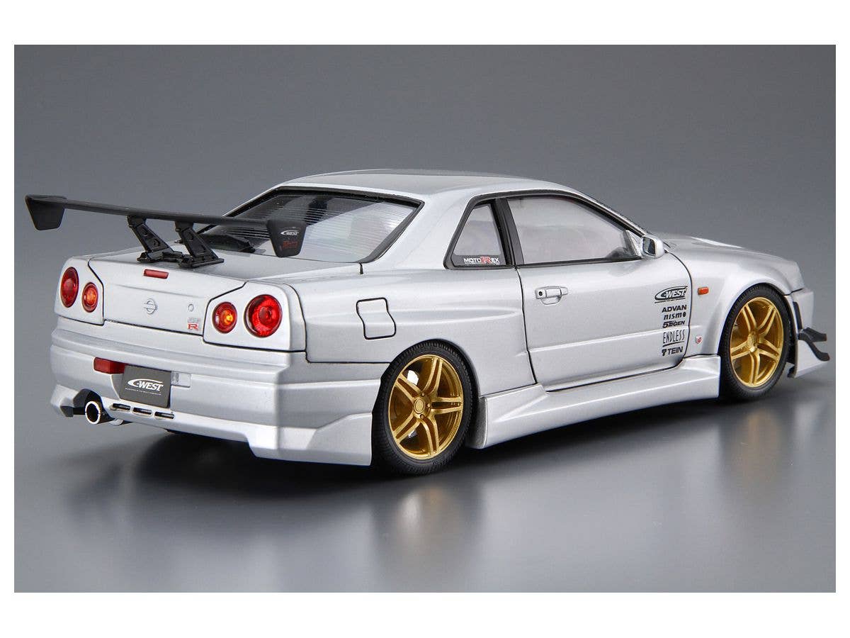 Aoshima 1/24 Nissan C-West BNR34 Skyline GT-R '02 | 4905083061497