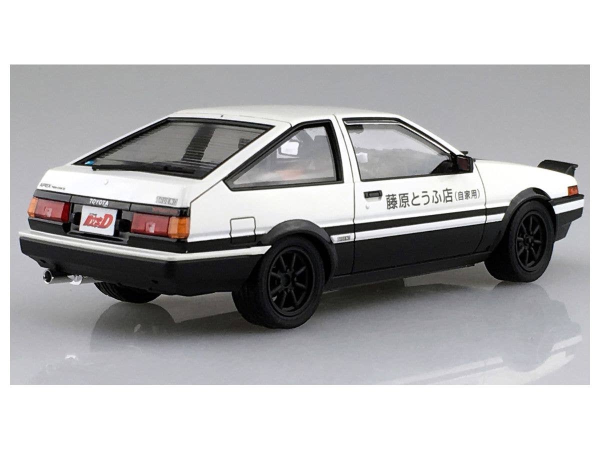 Aoshima 1/24 Initial D Fujiwara Takumi AE86 Trueno Project D Ver. Car | 4905083061985