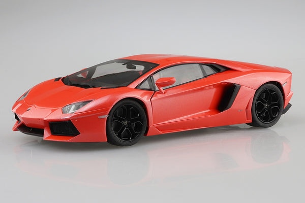 Aoshima 1/24 '11 Lamborghini Aventador Orange Pearl Car