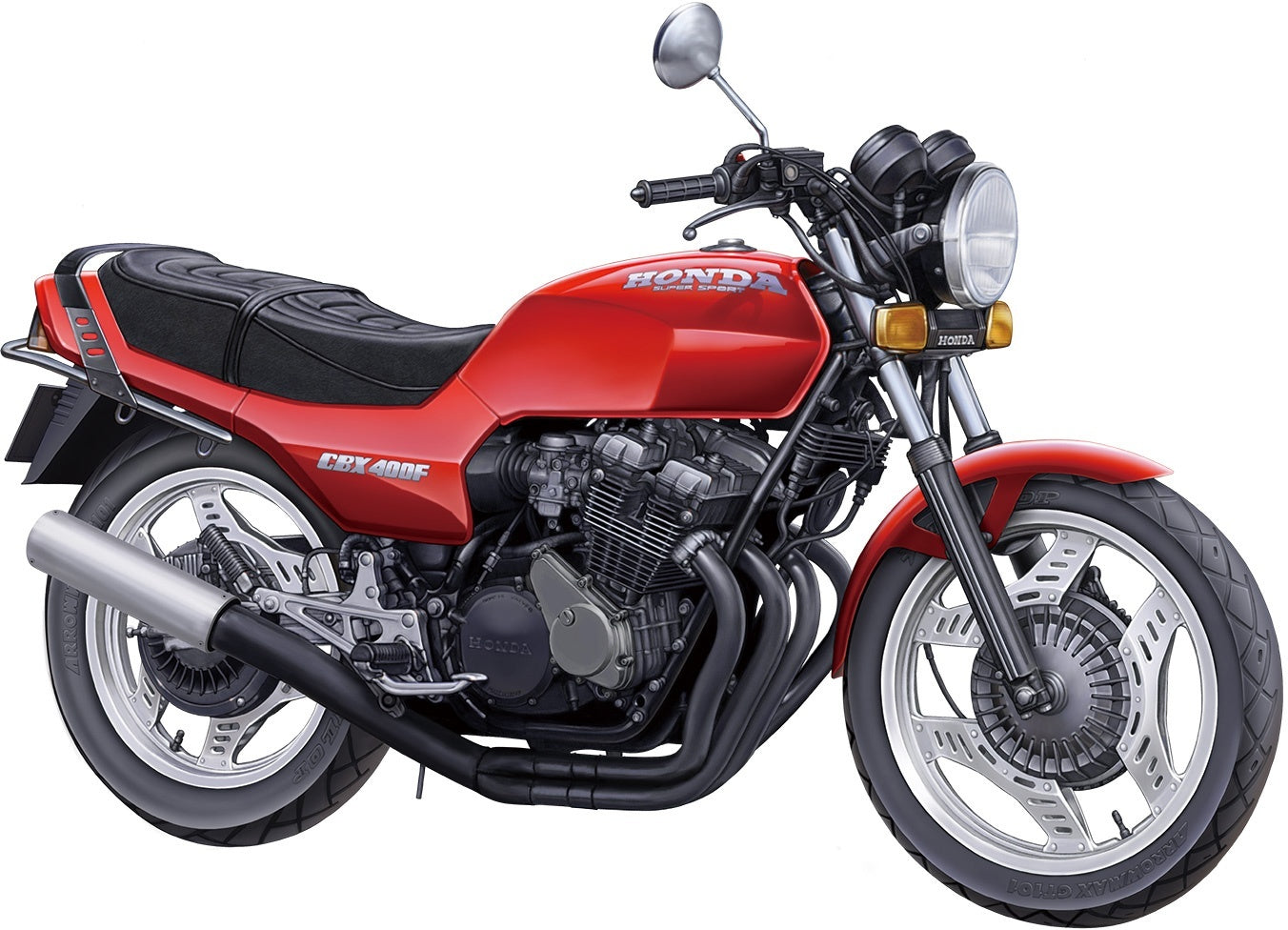 Aoshima 1/12 The Bike #48 Honda NC07 CBX400F Monza Red