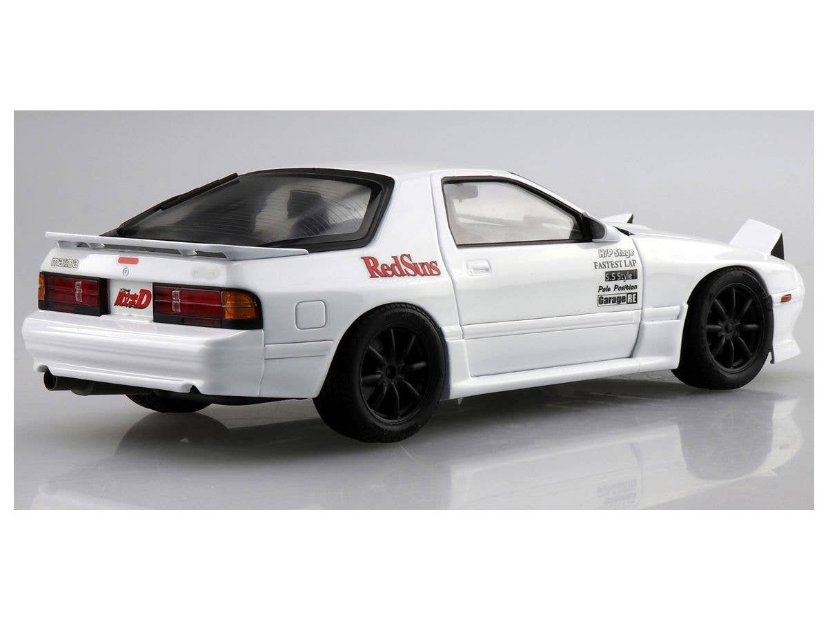 Aoshima 1/24 Pre-Painted Initial D Takahashi Ryosuke FC3S RX-7 (Comics Vol.11 Akagi Battle Ver.) Model Kit | 4905083062463