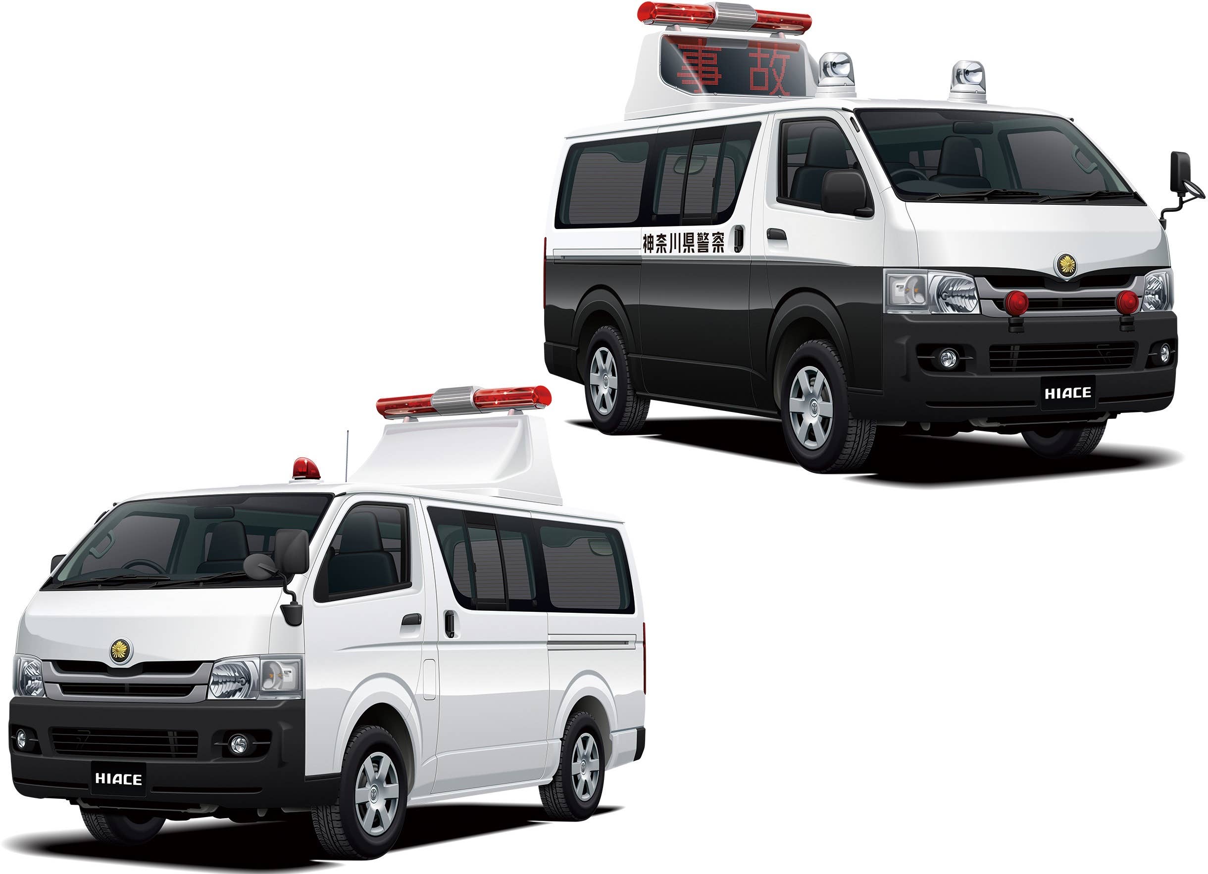 Aoshima 1/24 Toyota TRH200V Hiace Patrol Car '07 | 4905083063316