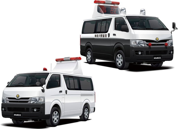 Aoshima 1/24 Toyota TRH200V Hiace Patrol Car '07 | 4905083063316