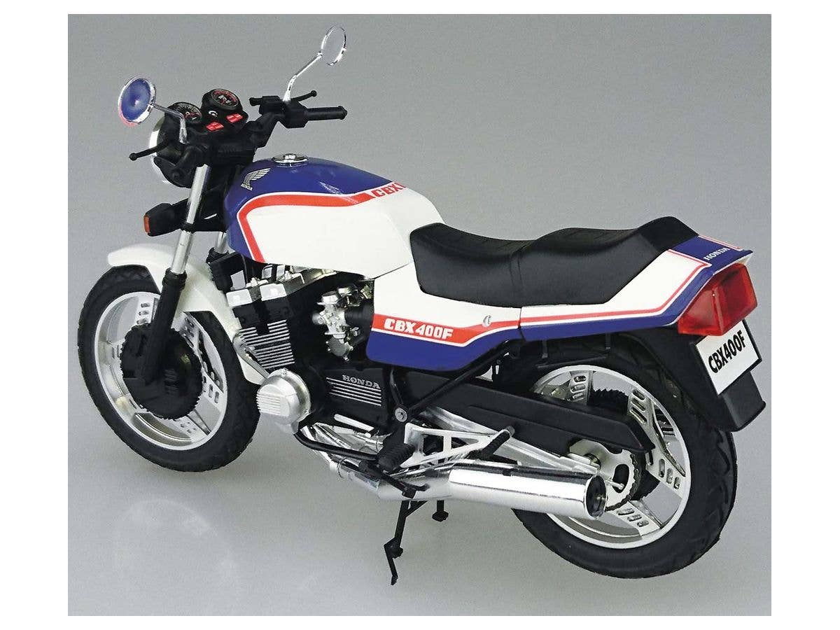 Aoshima 1/12 Honda NC07 CBX400F Pearl Candy Blue/Pearl Shell White '81 | 4905083063422