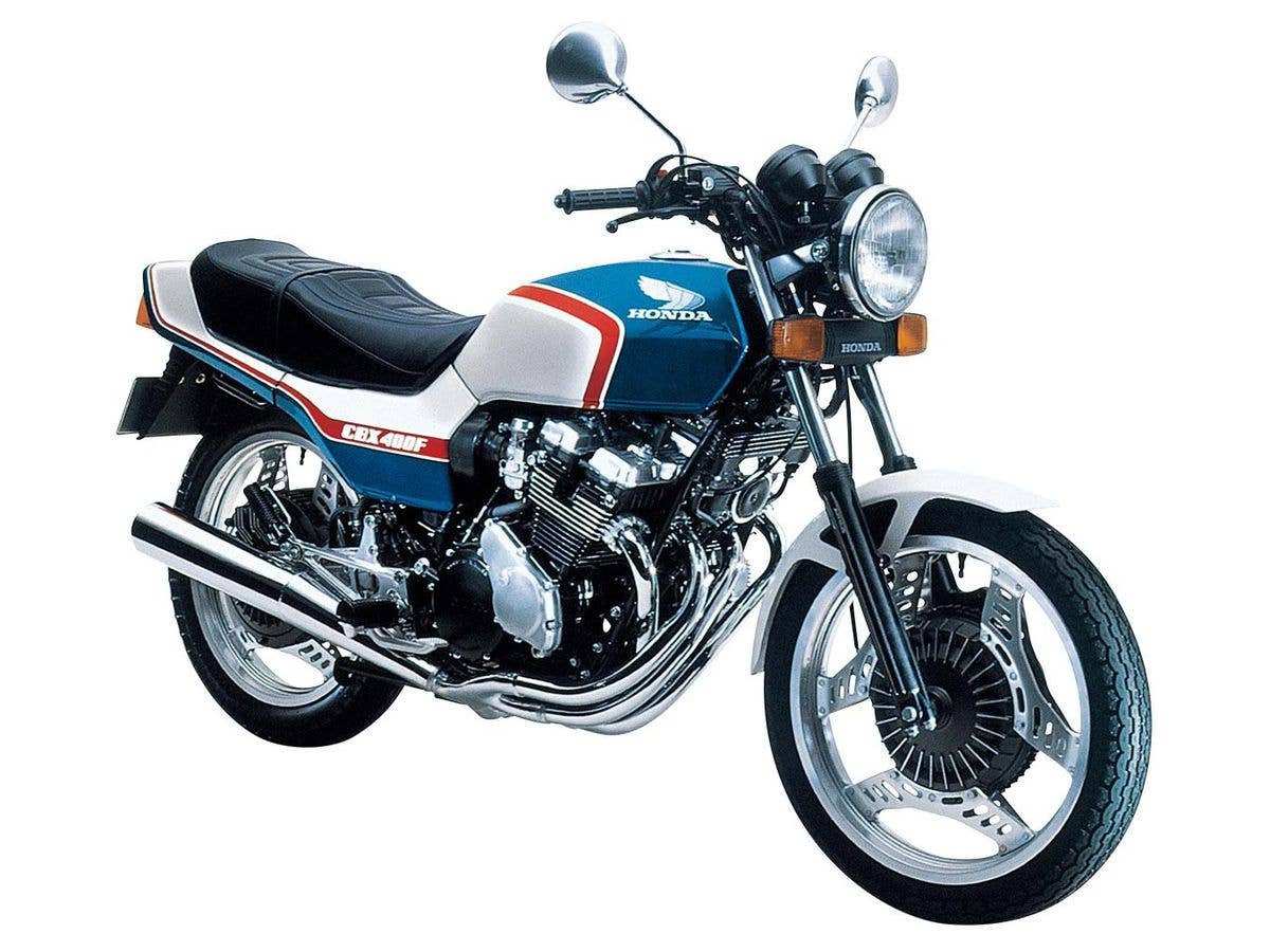 Aoshima 1/12 Honda NC07 CBX400F Pearl Candy Blue/Pearl Shell White '81 | 4905083063422
