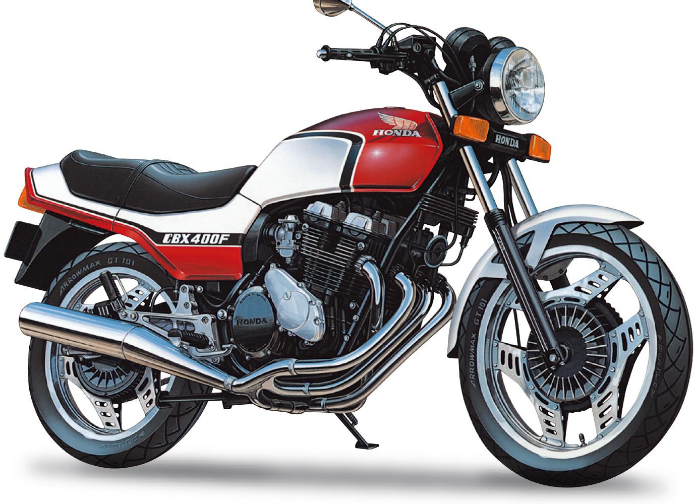 Aoshima 1/12 Honda NC07 CBX400F Candy Pearl Maui Red/Pearl Shell White '81