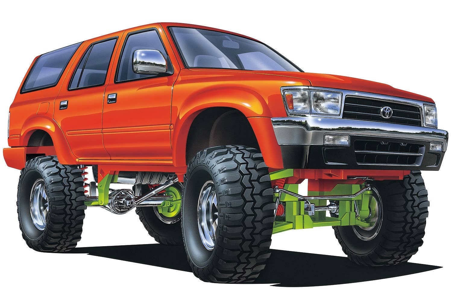 Aoshima 1/24 VZN130G Hilux Surf Lift Up '91 (Toyota） | 4905083063972