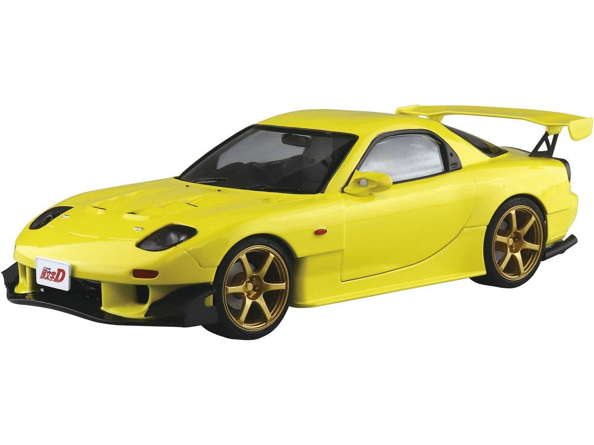 Aoshima 1/24 Pre-Painted Initial D Takahashi Keisuke FD3S RX-7 Project D Comics Vol.28 Ver. Model Kit | 4905083064023