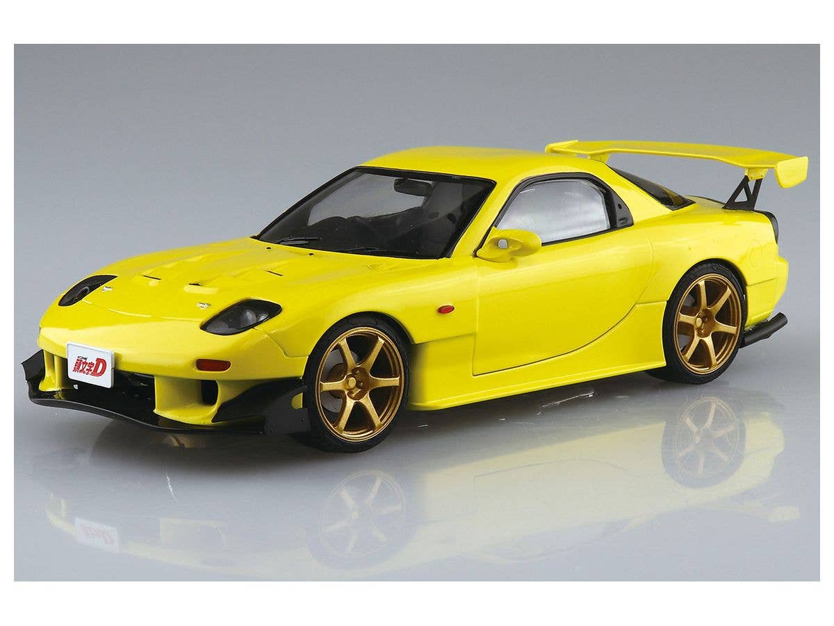 Aoshima 1/24 Pre-Painted Initial D Takahashi Keisuke FD3S RX-7 Project D Comics Vol.28 Ver. Model Kit | 4905083064023