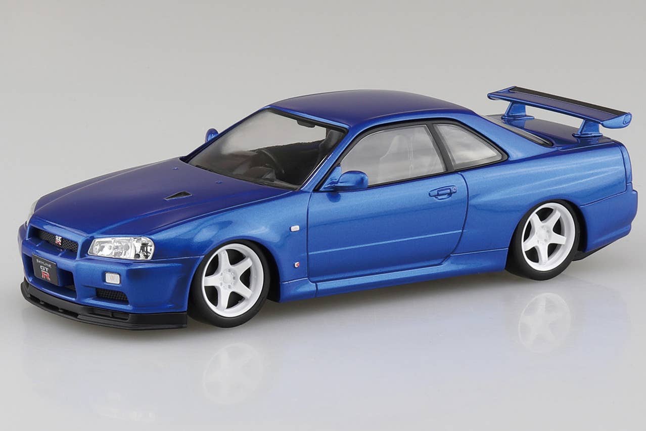 Aoshima NISSAN R34 SKYLINE GT-R CUSTOM WHEEL(BAYSIDE BLUE) | 4905083066300