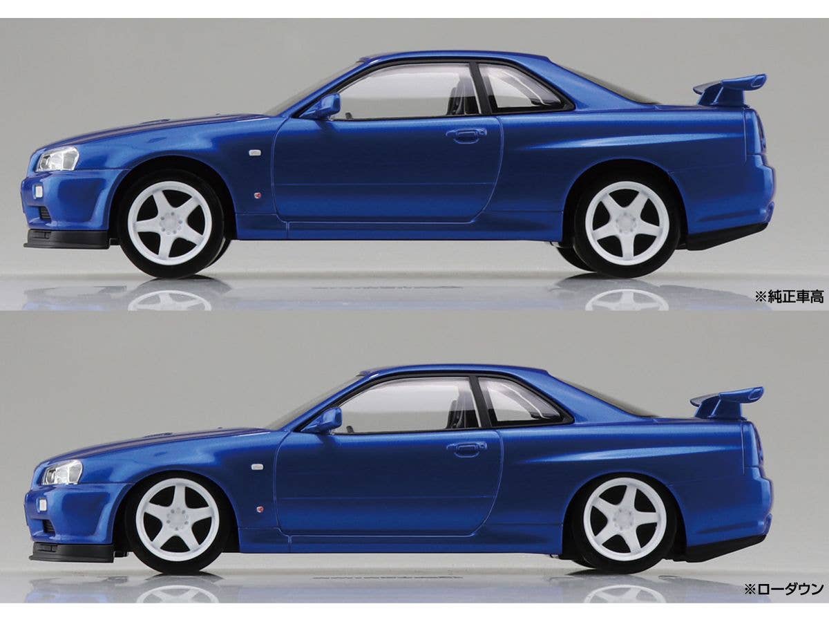Aoshima NISSAN R34 SKYLINE GT-R CUSTOM WHEEL(BAYSIDE BLUE) | 4905083066300