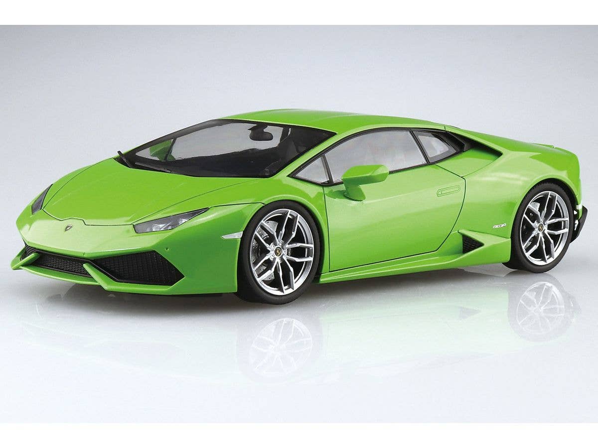 Aoshima 1/24 Pre-Painted '14 Lamborghini Huracan No.4-A Green | 4905083066423