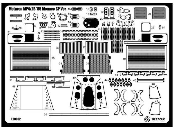 Aoshima Beemax 1/20 McLaren MP4/2B Detail-Up Parts | 4905083097991