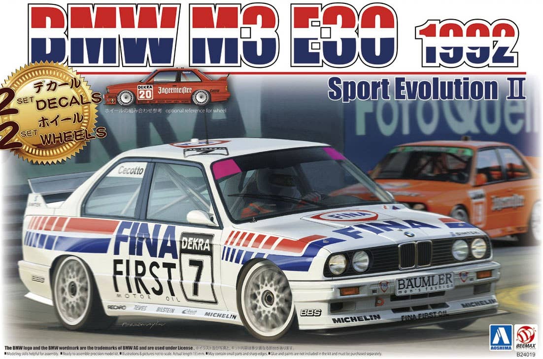 Aoshima Beemax 1/24 BMW M3 E30 1992 Sport Evolution II | 4905083106303