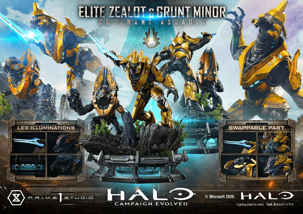 Ultimate Premium Masterline Halo: Campaign Evolved Elite Zealot & Grunt Minor: Covenant Assault Bonus Version