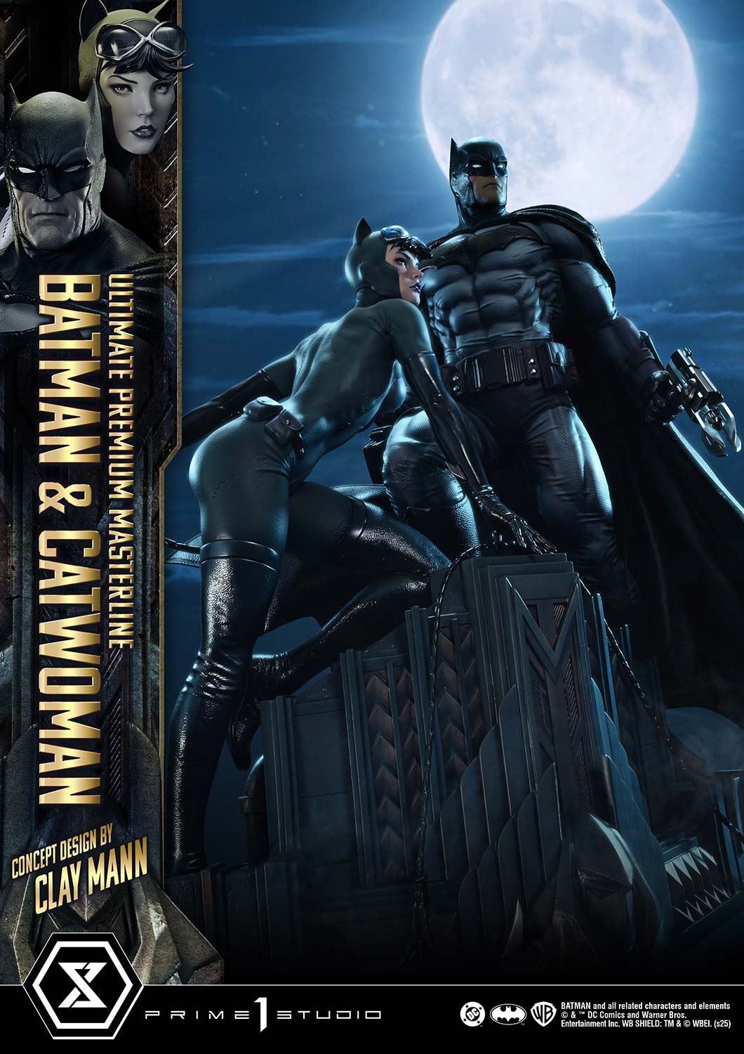 Ultimate Premium Masterline Batman (Comics) Batman &amp; Catwoman (Concept Design by CLAY MANN) Bonus Version