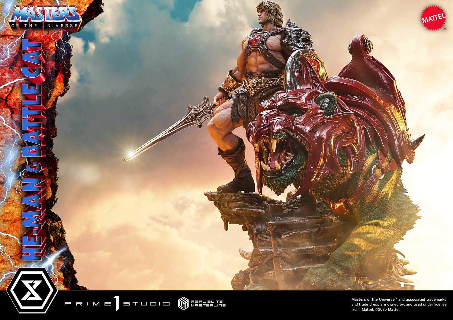 Real Elite Masterline Masters of the Universe He-Man &amp; Battle Cat Ultimate Bonus Version