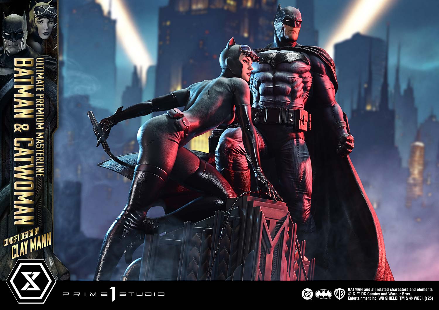 Ultimate Premium Masterline Batman (Comics) Batman &amp; Catwoman (Concept Design by CLAY MANN) Bonus Version