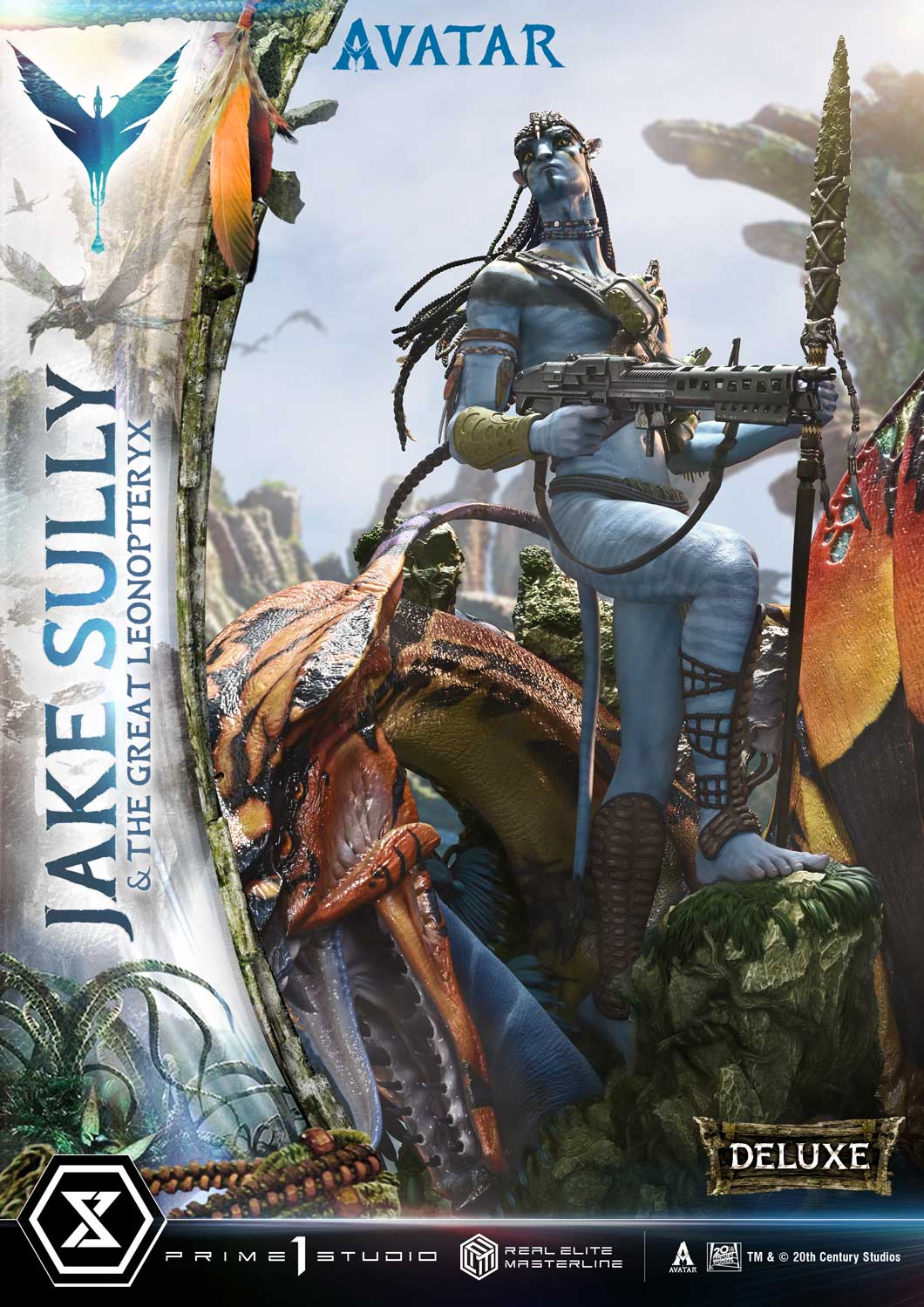 Real Elite Masterline Avatar (Film) Jake Sully &amp; The Great Leonopteryx Avatar Legacy Collection Deluxe Bonus Version