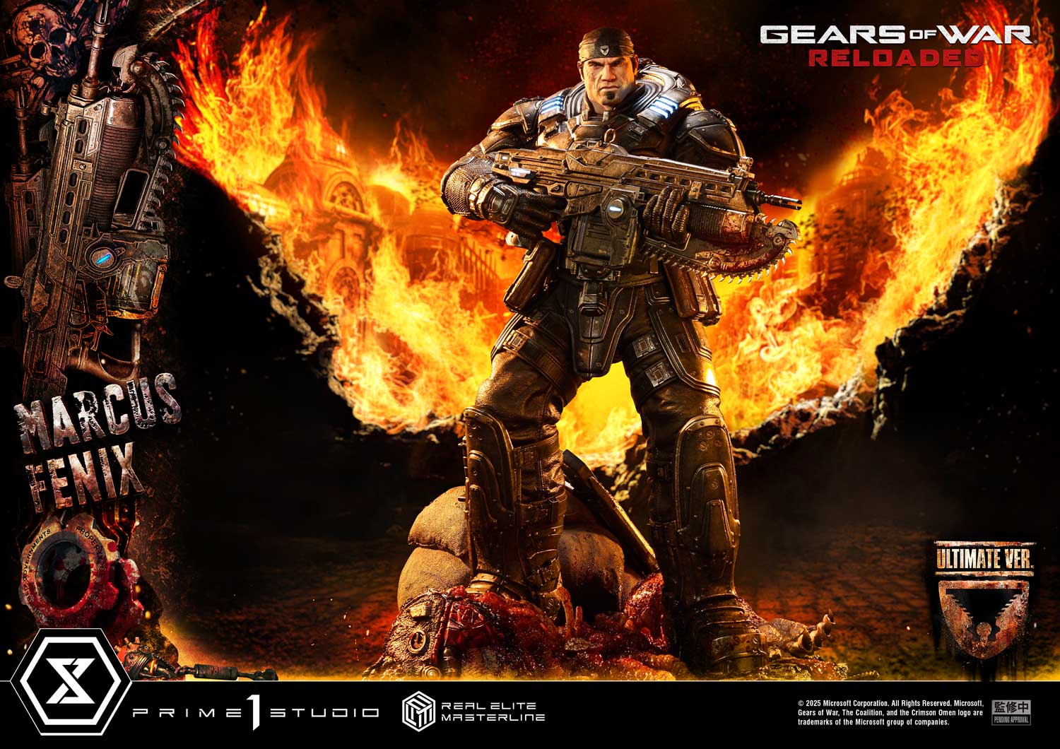 Real Elite Masterline Gears of War: Reloaded Marcus Fenix Ultimate Version