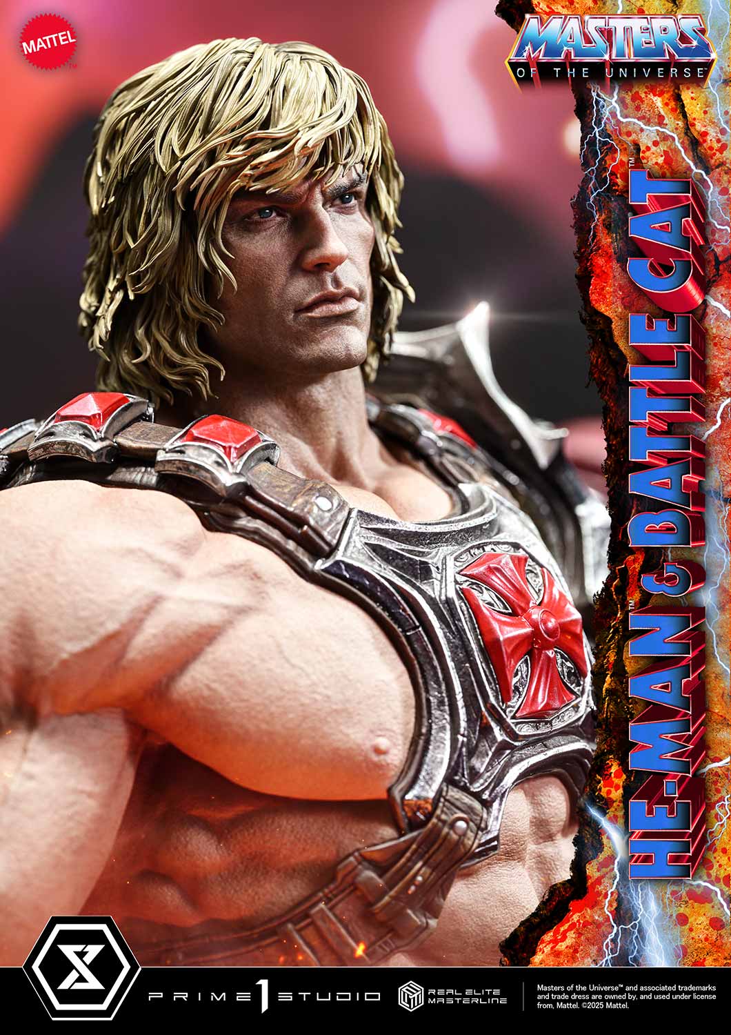 Real Elite Masterline Masters of the Universe He-Man &amp; Battle Cat Ultimate Bonus Version