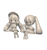 SEGA fuwa petit Hatsune Miku Series Perching Mini Figure Hatsune Miku Vol.3 (EX) [Pack of: 1 Boyish, 1 Dress] | 4582733456126