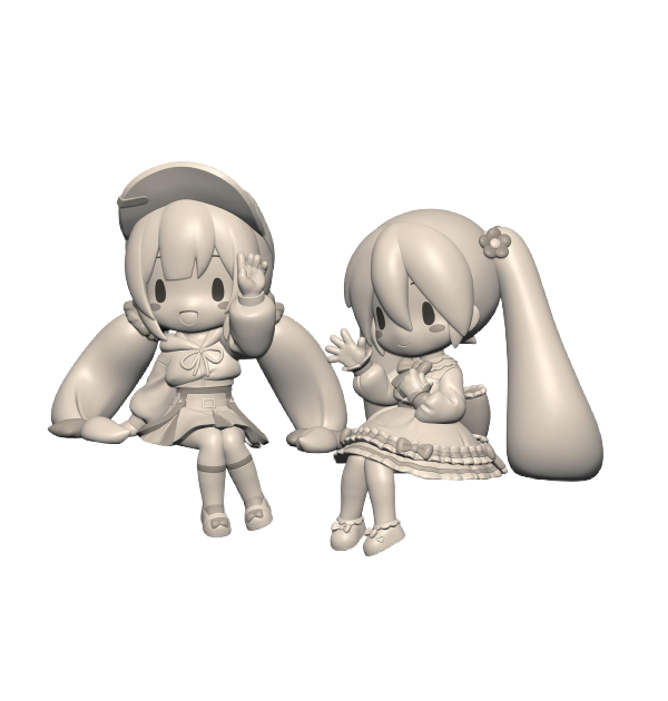 SEGA fuwa petit Hatsune Miku Series Perching Mini Figure Hatsune Miku Vol.3 (EX) [Pack of: 1 Boyish, 1 Dress] | 4582733456126